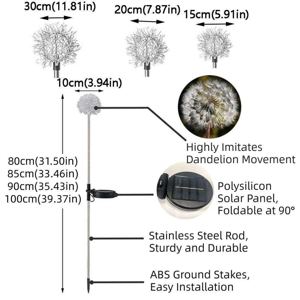 windflower Blowball Solar Lights IP65 Waterproof Solar Landscape Lights Landscape Decor