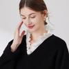 Женский свитер с искусственным воротником-рюшем, базовый слой, нижнее белье, 2023
