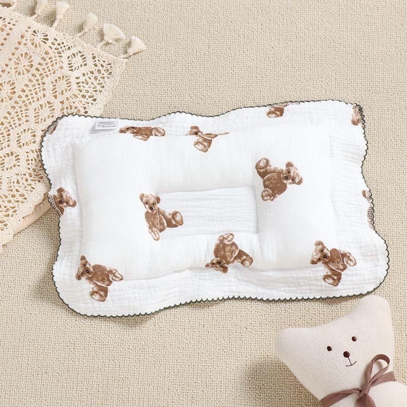 Подушка для младенца из марли, подушка для коррекции формы тела младенца, для новорожденных 0-3 месяцев, подголовник с защитой от искривления головы, дышащий