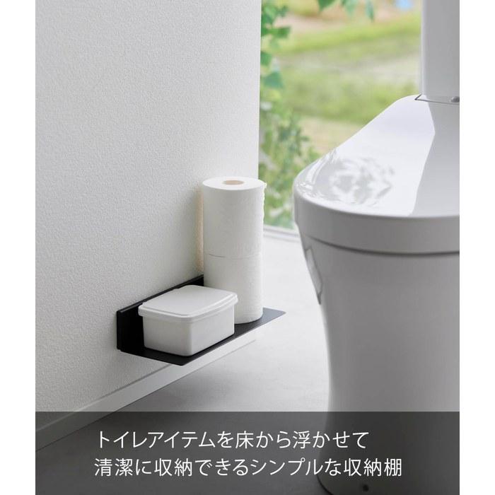 Yamazaki Tower Toilet Shelf Black, W30 x D13 x H6.5cm