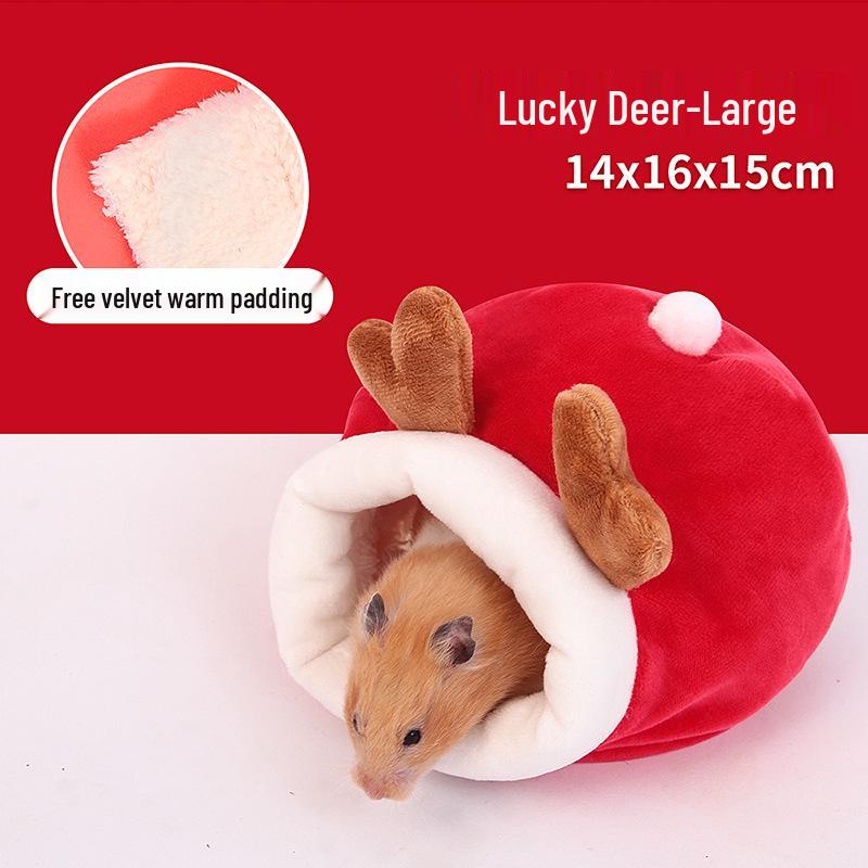 Теплое хлопковое гнездо для хомяков и мышей - Зимний спальный мешок-домик