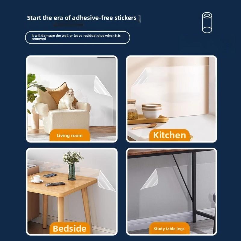 Kitchen Oil-proof Stickers Transparent Static High-temperature Wall Stove Range Hood Wall Self-adhesive Wallpaper Moisture-proof