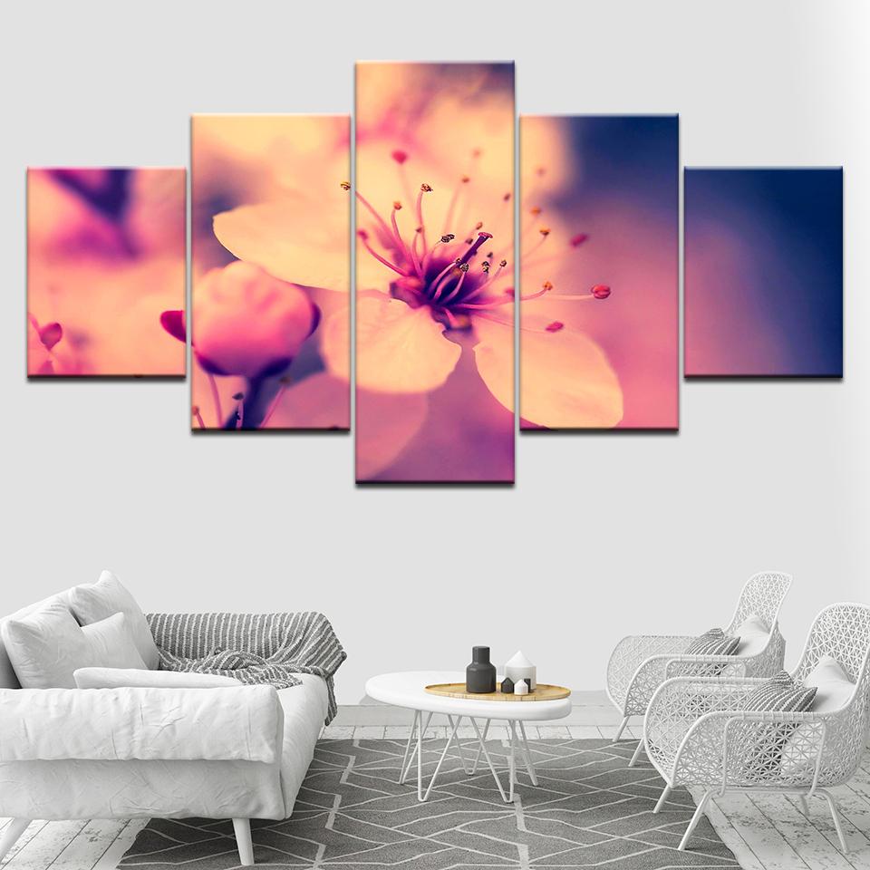 The art flowers 5 Panels Canvas Wall Art Wallpapers modern Poster Modular art painting for Living Room Home Decor