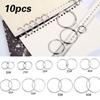 10PCS DIY Tool Hinged Rings Plated Nicked Loose Leaf Binder Metal Silver Calendar Album
