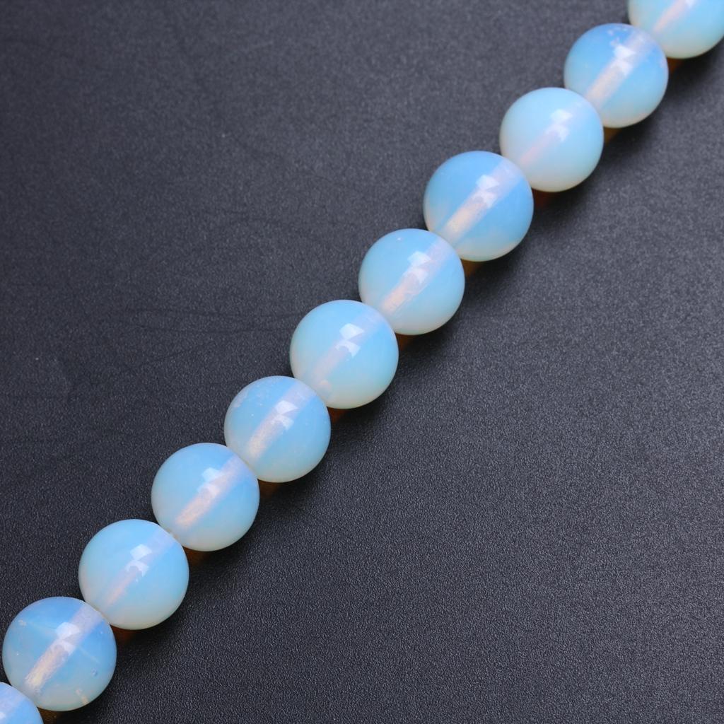 Creative Jewelry Making For Necklace Bracelet Round Charms Natural Opal Stone 4/6/8/10/12mm DIY Spacer Loose Beads