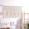 Тканый Хлопковый Канат Полый Занавес для Двери Гобелен Бахрома Фон Украшение Настенное Украшение Бытовой Занавес Перегородка для Прихожей