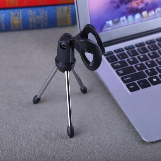 Mini Portable Microphone Bracket Stand Tripod Desktop Adjustable Mic Holder