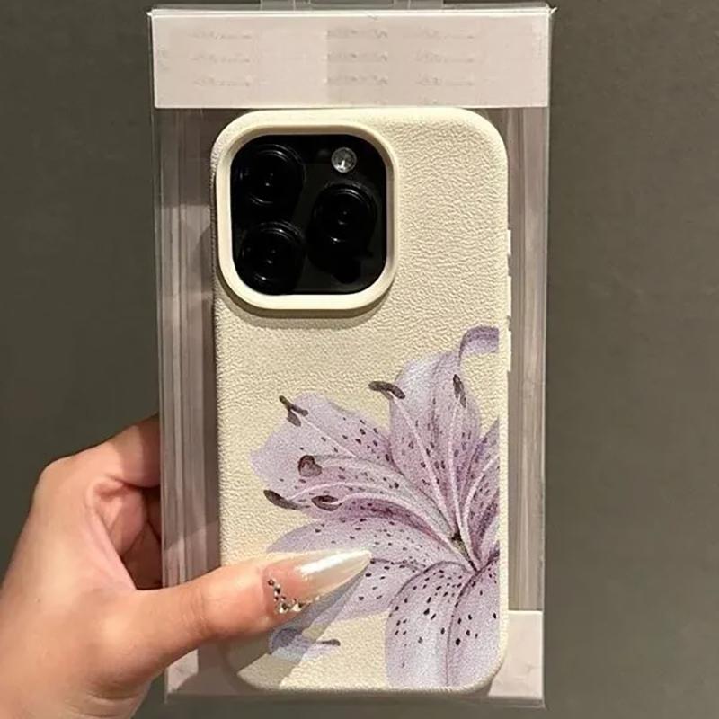 Фиолетовый Цветок Лилии Чехол для Телефона Для Samsung Galaxy S26 S25 S24 S23 FE Plus ULTRA Edge A15 A23 A25 A32 A35 A36 A52 A55 A72 Чехол