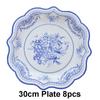 Китайский стиль Сине-белые фарфоровые бумажные тарелки чашки вечеринка Baby Shower свадьба день рождения дети одноразовая посуда тарелка