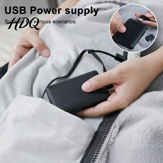 Персонализированный электрический шарф-накидка для комфорта, USB, с молнией, быстрое обертывание, носимая накидка, грелка, беспроводной подогрев