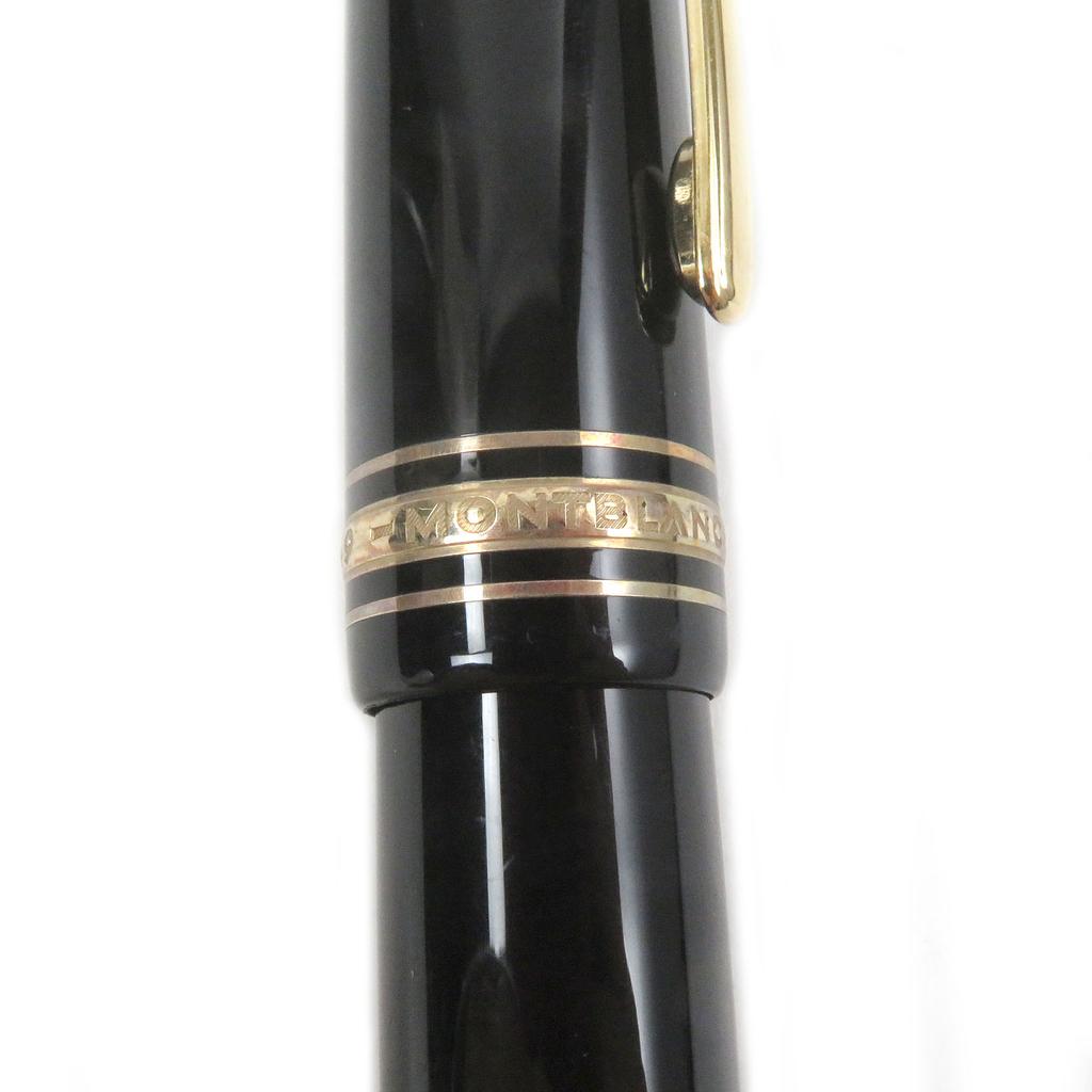 Great MONTBLANC fountain pen Meisterstuck 149 Cap type Black gold 18K mens Used