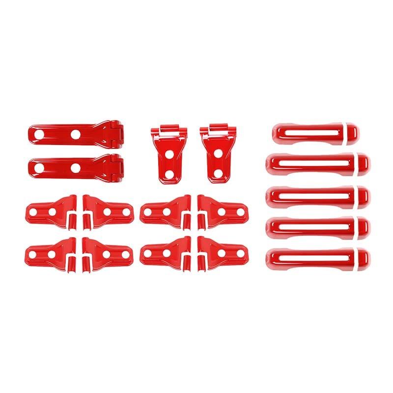 ABS капот двигателя автомобиля крепление для запасного колеса шарнирная ручка украшение корпуса наклейка наклейка для Jeep Wrangler JL 2018 Up 4-дверная версия Внешние аксессуары