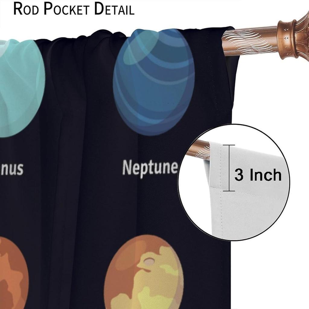Детские шторы с алфавитом ABC, мультяшные, космос, слова, забавные, образовательные, для обучения, затемняющие, оконные драпировки для спальни, гостиной, кухни, кафе, декор