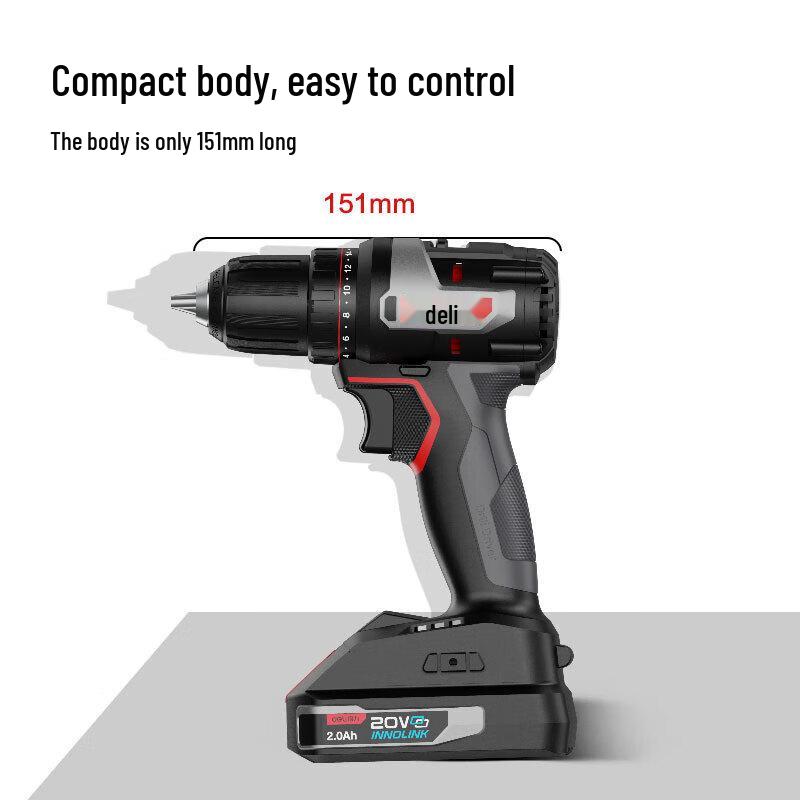 Deli 20V Brushless Cordless Drill/Driver CN plug (adapter included)