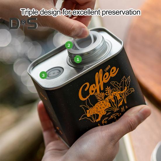 150 г герметичная банка для кофе в зернах, открытый длительный срок службы, пищевой контейнер для хранения свежести для домашнего кемпинга