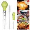 4Pcs Turkey Baster Tool Food Grade Turkey Roasting Tool with Cleaning Brush Cooking Accessory for Thanksgiving Party