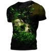Summer T-shirt Hip Hop Series Digital 3D Printed Men's Street Short Sleeved Sports T-shirt Top