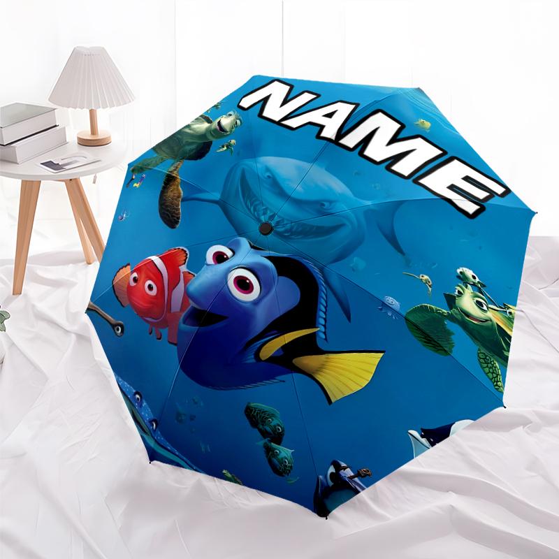Personalized Name N-Nemo Print Umbrella - Automatic Open/Close, Eight-Rib Durable Frame, Automatic Folding Umbrella