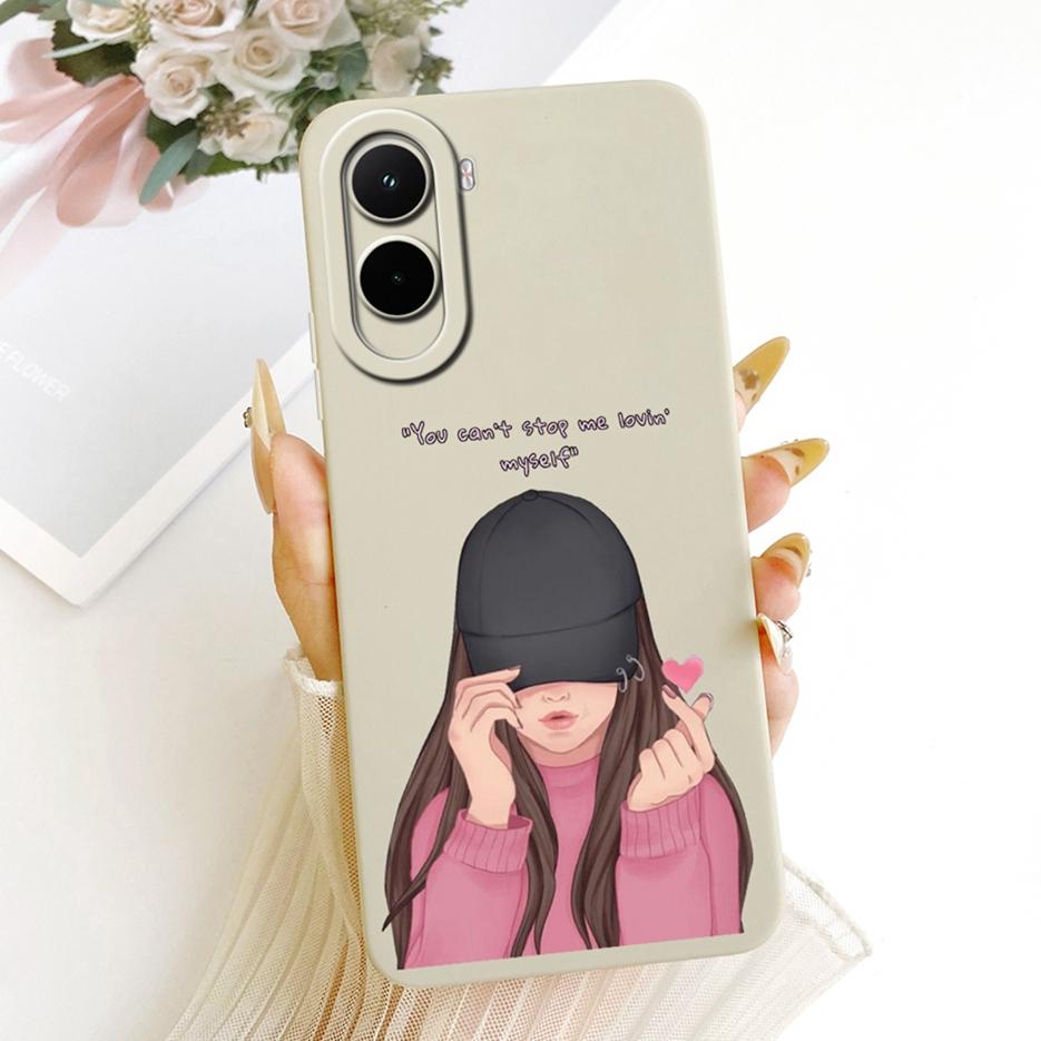 Чехол для Xiaomi Poco M7 Plus PocoM7 4G Красивая Девушка Подсолнух Расписной Чехол для Телефона Для Xiaomi Poco M7 Pro PocoM7 Plus 5G Мягкие Fundas