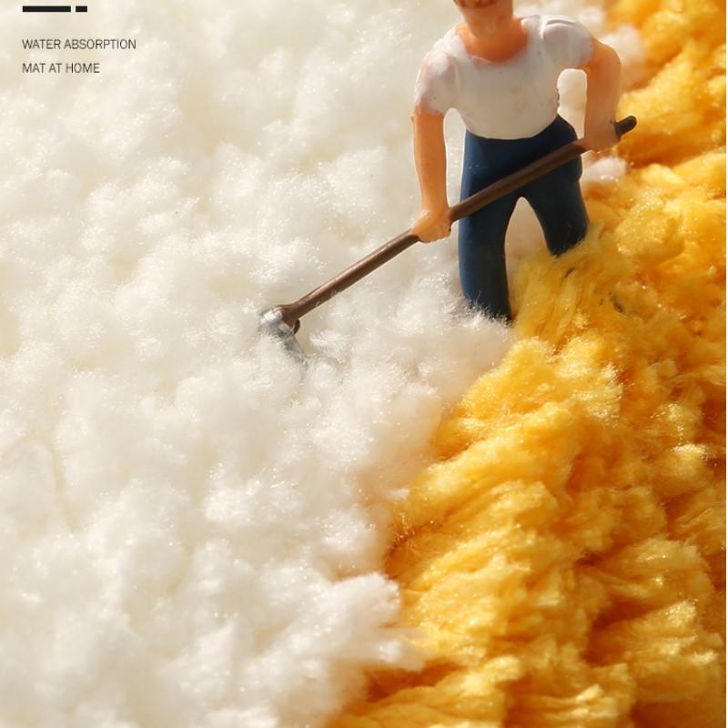 Inyahome Коврики для ванной Нескользящий коврик для ванной Роскошный мягкий впитывающий плюшевый коврик из микрофибры для ванной Комнатный ковер для ванны Душа