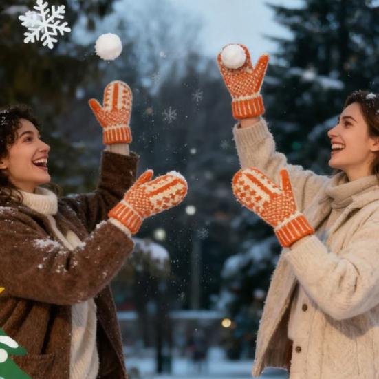 Варежки из «Списка непослушных» Зимние теплые уютные вязаные перчатки со скрытым характером Забавный рождественский подарок на День святого Валентина День рождения для взрослых