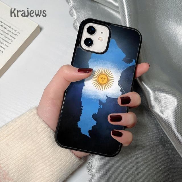 Krajews Argentina Flag soft Phone Case Cover For iPhone 17 Air 16 15 14 plus 12 13 pro max coque Shell Fundas