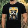 T-Shirt Herren Dachs mit Sonnenbrille Motiv Baumwolle Größe XS bis 5XL