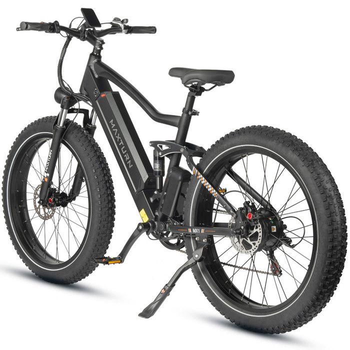 Vélo électrique - Maxturn MX1-BLACK - Moteur 500 W - Batterie 48V 13Ah - Autonomie 80–100 km - Roues 26"