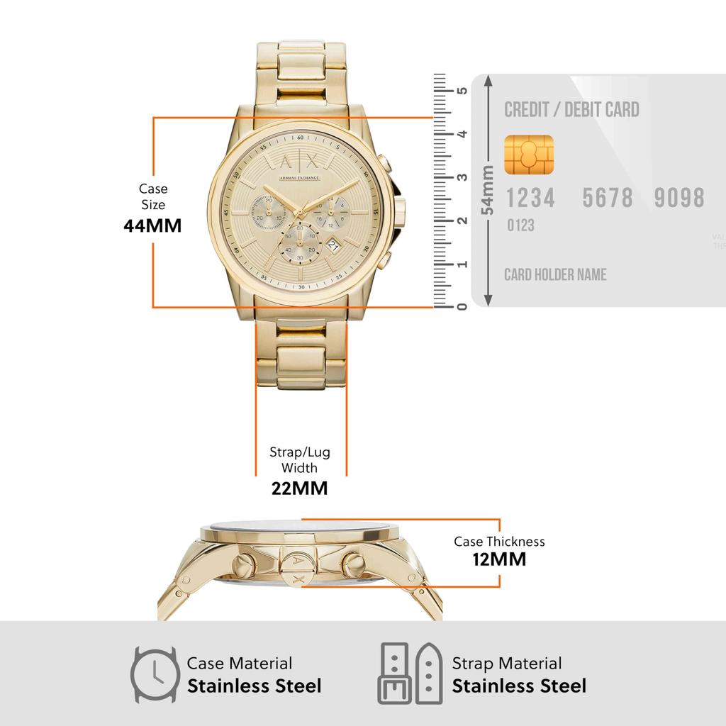 Мужские аналоговые часы Armani Exchange из нержавеющей стали AX2099