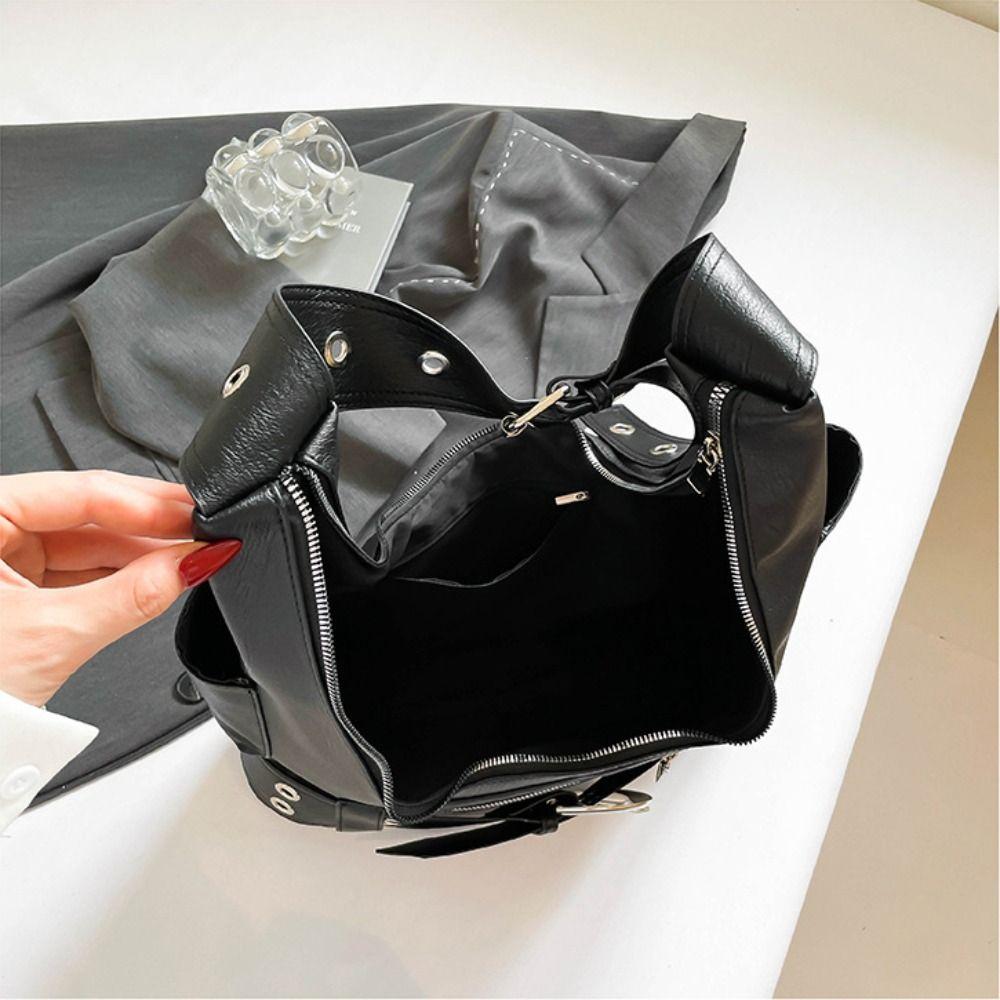 Spicy Girl Rivet Shoulder Bag Punk Style Underarm Bag Trendy Y2k Underarm Bag Lady