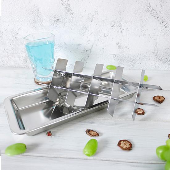 Форма для льда с рычажной ручкой, 18-рамочная, из нержавеющей стали 304, легко моется, многоразовый генератор льда