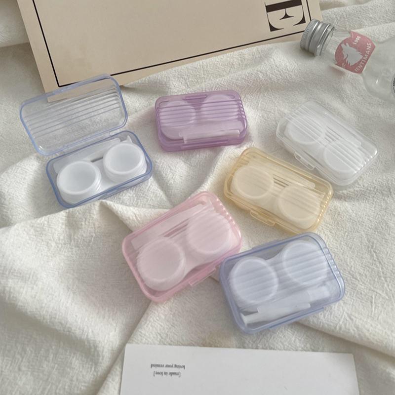 Женские очки для девочек, косметические контактные линзы, футляр для контактных линз, дорожный держатель, контейнер, дорожные аксессуары