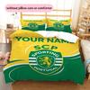 Custom Name,Sporting CP Pattern Bedding Home Decoration Birthday Gift ( 1 duvet cover + 2 pillowcase, without core),fan merchandise.