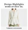 Gentle Autumn: Spring and Summer V-neck Waist Collection Simple Silk Shirt 100% Mulberry Silk Coat for Women