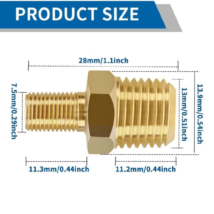Pack Of 2 Brass Air Inflator Adapters 1/4 Inch NPT Valves Fit for Pneumatic Tool Automotive Tire Inflation And Air Tools
