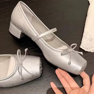 Новые женские туфли на плоской подошве модные туфли с круглым носком неглубокие женские мягкие балетки Мэри Джейн на плоской подошве повседневные балетки