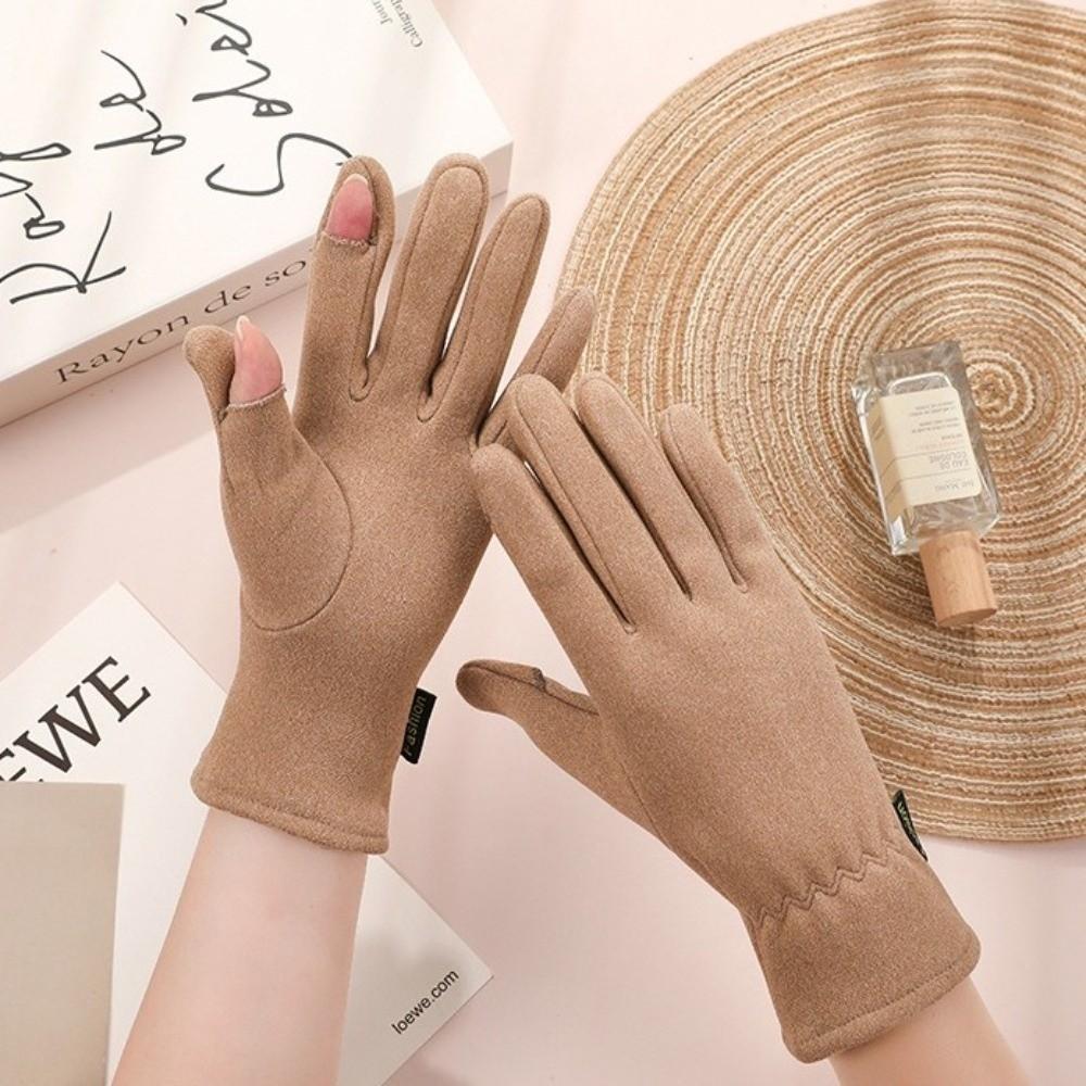 Touchable Screen Winter Gloves Plush Skiing Gloves New Driving Mittens  for Outdoor Cycling Skiing