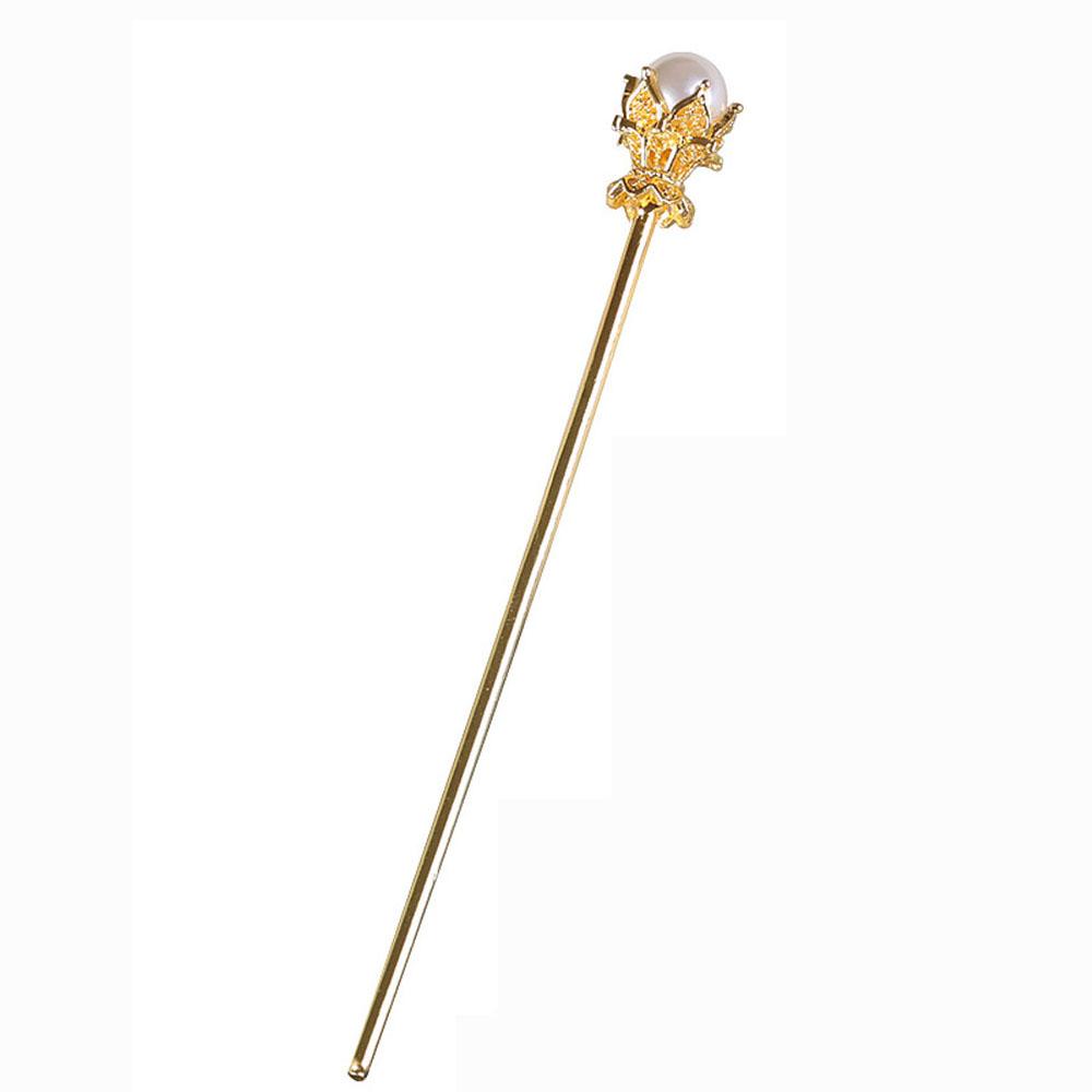 Lady Gold Silver Color Headwear Chinese Style Pearl Hairpin Hair Accessories Hair Clip Hair Sticks