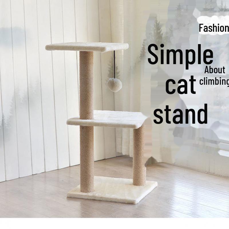 Колонна для восхождения кошек: Универсальная платформа для прыжков и когтеточка Four Seasons с рамкой-гнездом