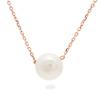 Women's Simple Classic Freshwater Pearl Rose Gold Necklace