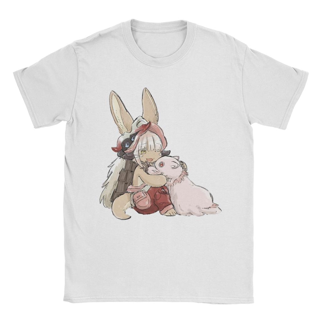 Коричневая футболка Made in Abyss Летняя Футболки Харадзюку Мужская 100% хлопок Круглый вырез 4XL 5XL 6XL Футболки Короткий рукав Y2K Повседневные топы