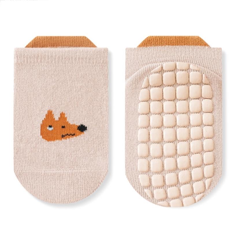 Baby Nonslip Socks Soft & Breathable Floor Socks Cotton Fabric for Toddler Learning to Walk Ages 0 to 3 Year