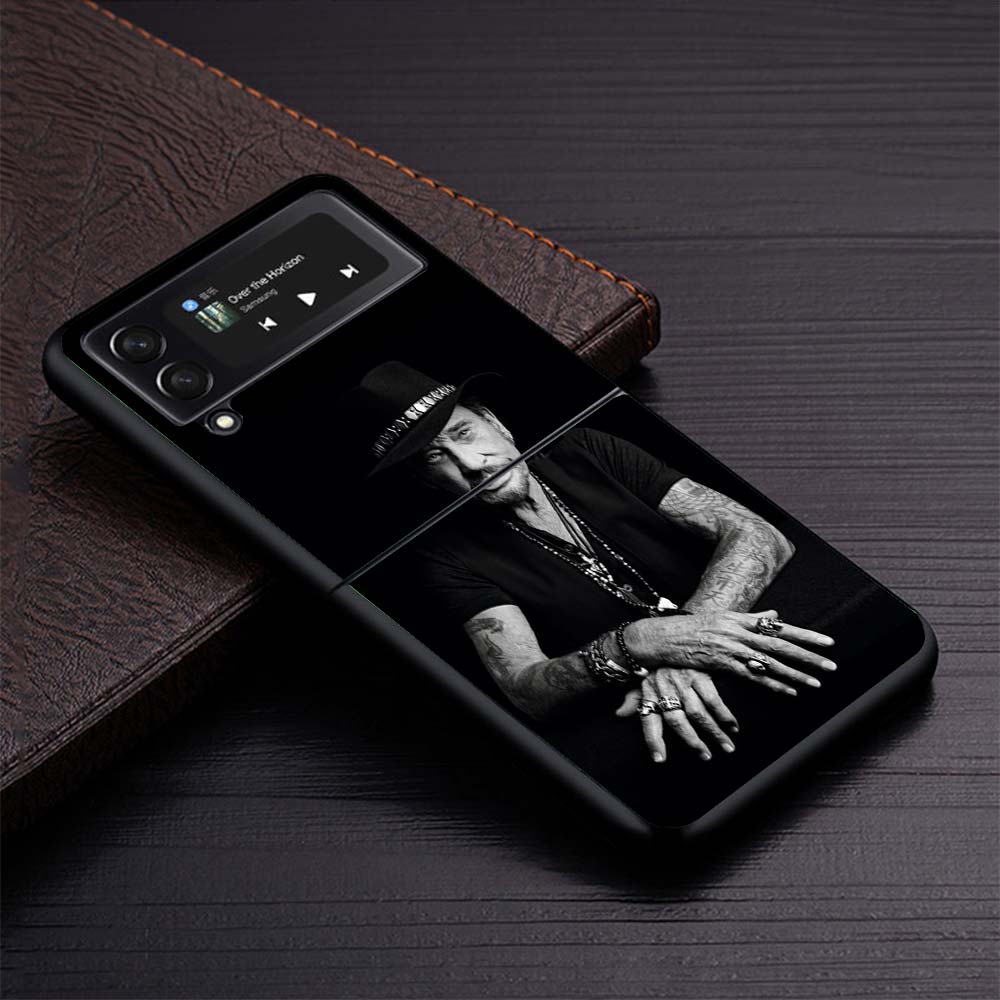 Музыкальный чехол для телефона Johnny Hallyday для Samsung Galaxy Z Flip7 Flip6 5G Flip4 Flip5 Flip3 Чехол Z Flip 7 6 5 4 3 PC Оболочка Coque Gal
