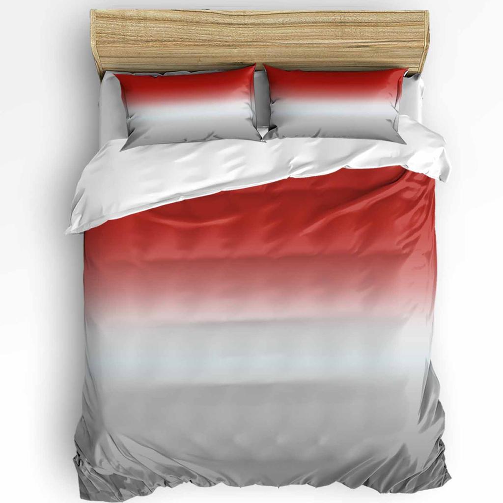 Градиентный серо-голубой пододеяльник, комплект постельного белья для кровати, домашний текстиль, пододеяльник, наволочки, комплект постельного белья для спальни, двуспальный комплект постельного белья, без простыни