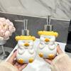 Cartoon Duck Soap Dispenser Body Wash Shampoo Dispensing Bottle Light lotion Press Bottle Bathroom Accessories