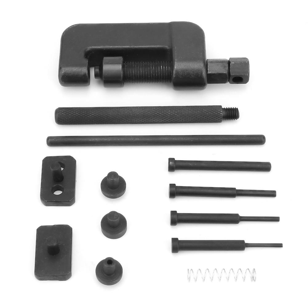 Chain Breaker Splitter Link Riveter Riveting Repair Tool Set Kit For Motorcycle Bike