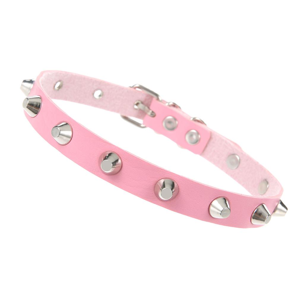 Goth Studded Choker Necklace Collar For Women Grunge Punk Leather Chocker Rave Festival Accessories