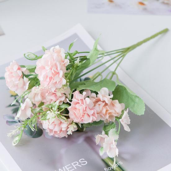 Красивые искусственные цветы гортензии, устойчивые к выцветанию, компактные, свежие, сохраняющие свежесть
