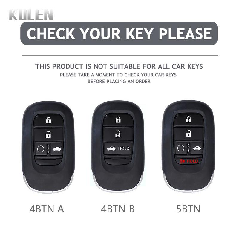 Abs Carbon Fiber Style Car Key Case Cover For Honda Civic 11Th Accord Cr-V Hr-V Pilot Vezel Zr-V Crv Key Protector Accessories