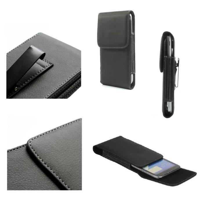 Housse étui Ceinture Pour Coolpad N10 Pro (2020) - Cuir Marron Avec Pince Métal